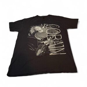 Nirvana Kurt Cobain Black Graphic Band Tee - Men's Short Sleeve T-Shirt